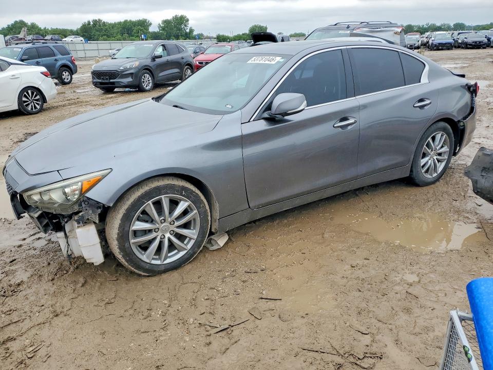 2015 Infiniti Q50 VIN JN1BV7APXFM332952 COPART salvage auction — REAR END, Mo - Cert Of Title-Prior Salvage, sold $550 on 2026-07-07 (photo 1)