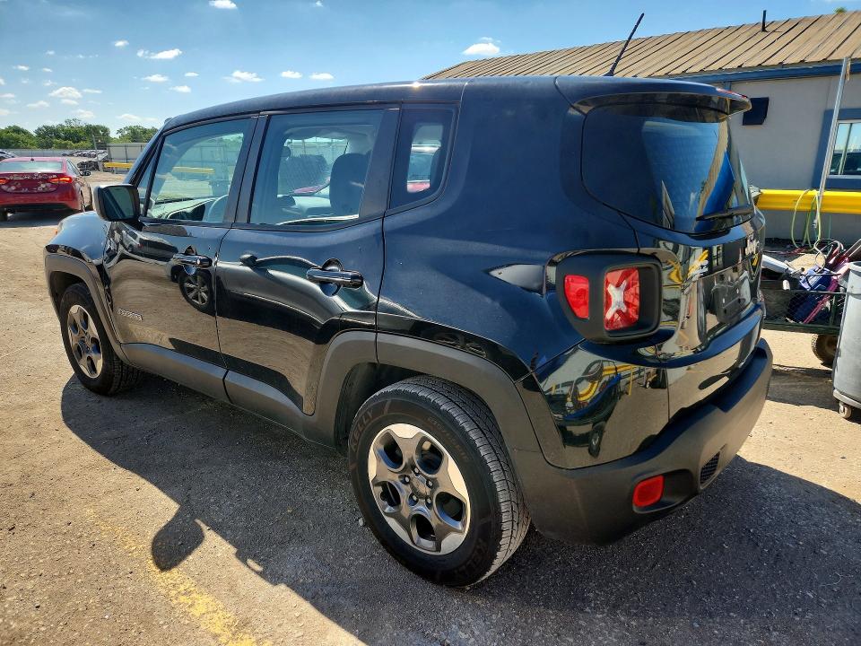 2016 Jeep Renegade VIN ZACCJAAT8GPC61308 COPART salvage auction — HAIL, Ks - Cert Of Title-Salvage, sold $2,300 on 2026-08-03 (photo 2)