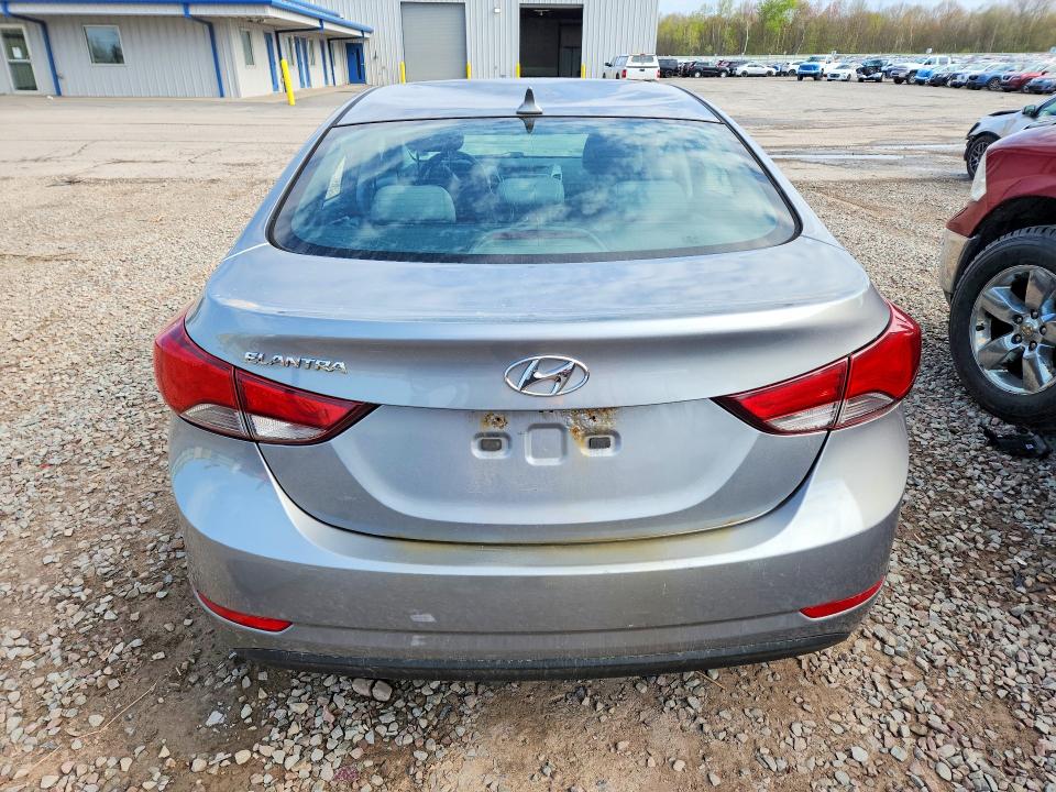 2015 Hyundai Elantra VIN KMHDH4AEXFU235238 COPART salvage auction — VANDALISM, Ny - Mv907A-Parts Only, sold $450 on 2026-07-13 (photo 6)