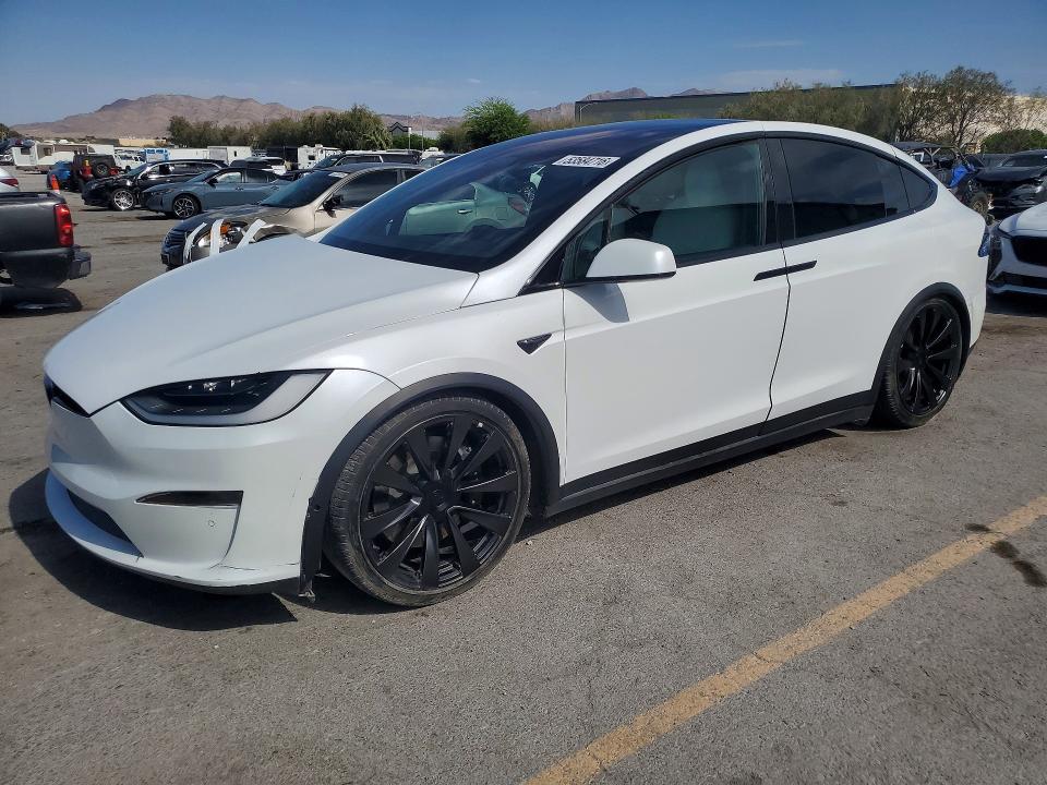 2023 Tesla Model x VIN 7SAXCBE50PF374662 COPART salvage auction — FRONT END, Nv - Salvage Title, sold $23,000 on 2026-07-02 (photo 1)