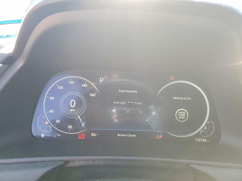 2022 Hyundai Sonata VIN 5NPEH4J22NH138753 COPART salvage auction — FRONT END, Tx - Salvage Vehicle Title, sold $6,500 on 2026-07-17 (photo 9)