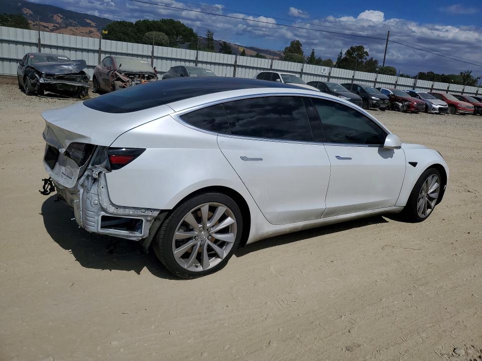 2020 Tesla Model 3 VIN 5YJ3E1EB2LF638450 COPART salvage auction — REAR END, Ca - Salvage Certificate, sold $4,750 on 2026-07-14 (photo 3)