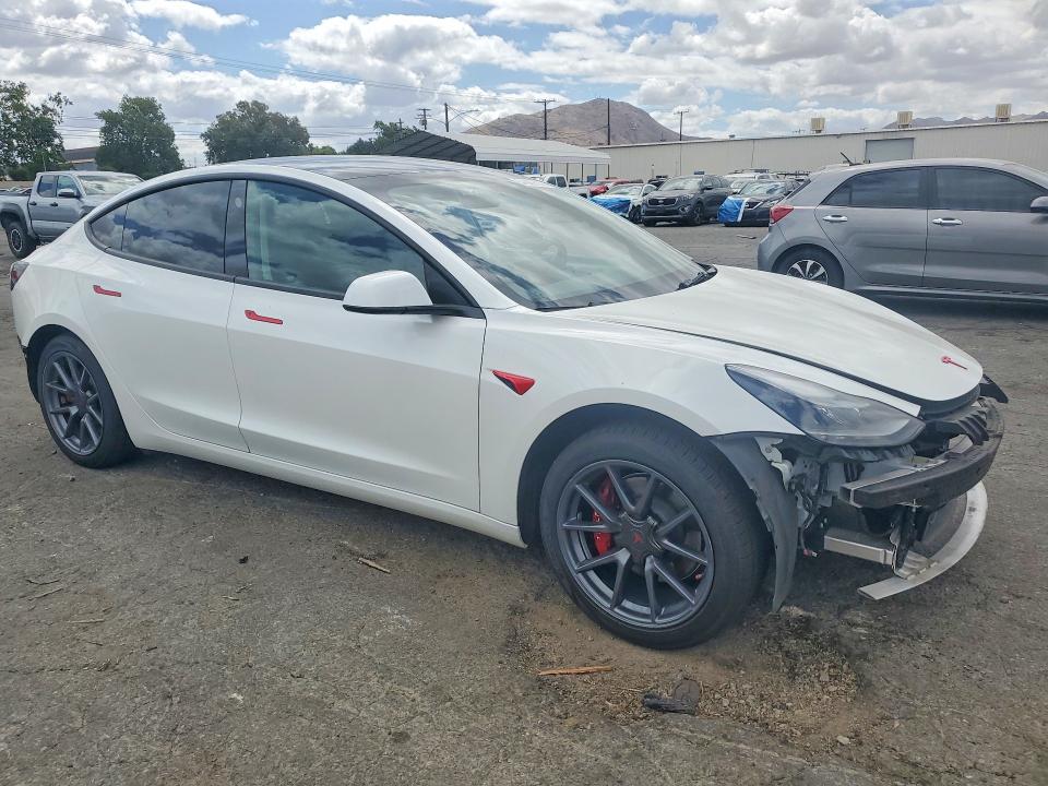 2022 Tesla VIN 5YJ3E1EB1NF274069 COPART salvage auction — FRONT END, Ca - Salvage Certificate, sold $10,200 on 2026-07-20 (photo 4)