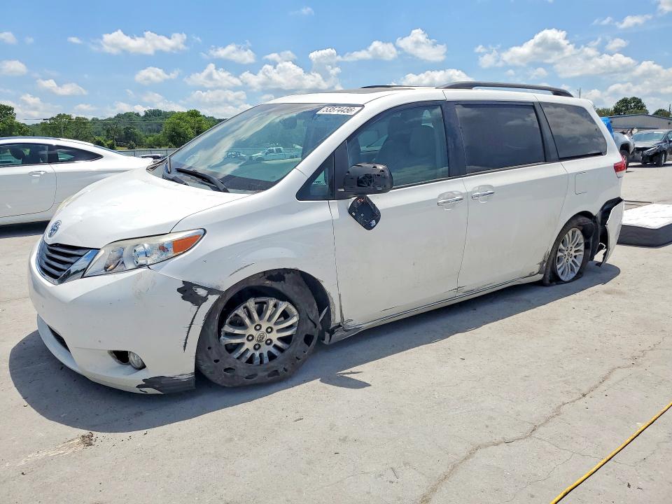 2014 Toyota Sienna VIN 5TDYK3DC4ES498940 COPART salvage auction — FRONT END, Tn - Salvage Certificate, sold $2,600 on 2026-07-08 (photo 1)