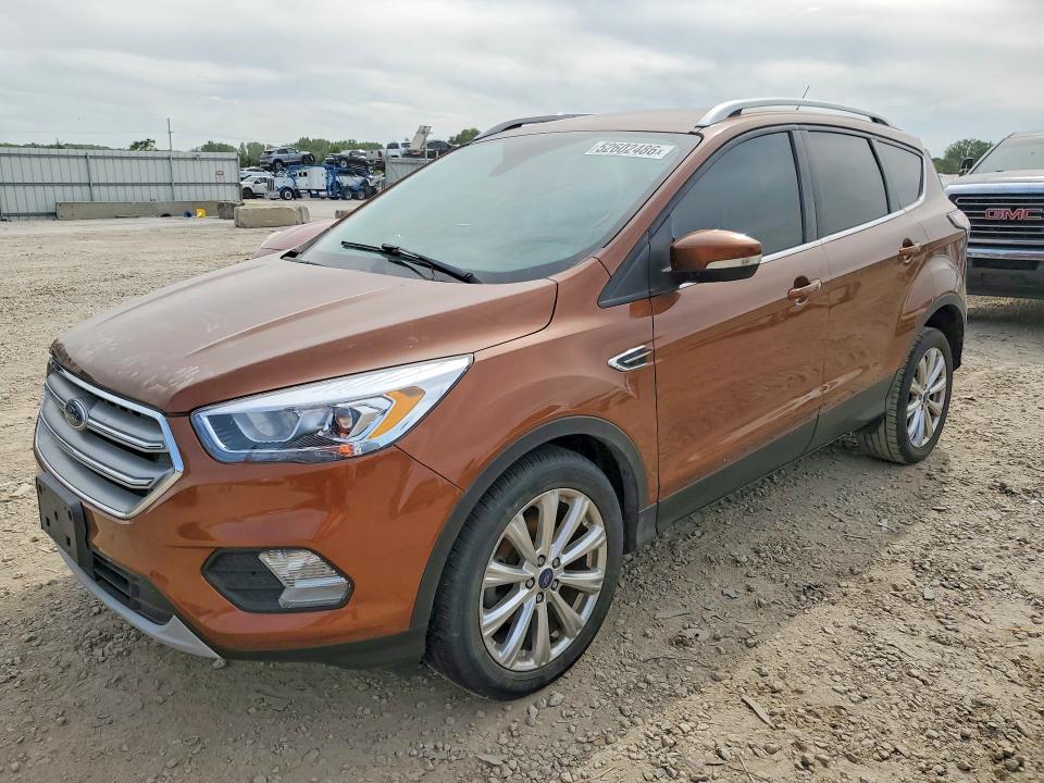 2017 Ford Escape VIN 1FMCU0JD2HUA77441 COPART salvage auction — HAIL, Ks - Cert Of Title-Salvage, sold $575 on 2026-07-02 (photo 1)
