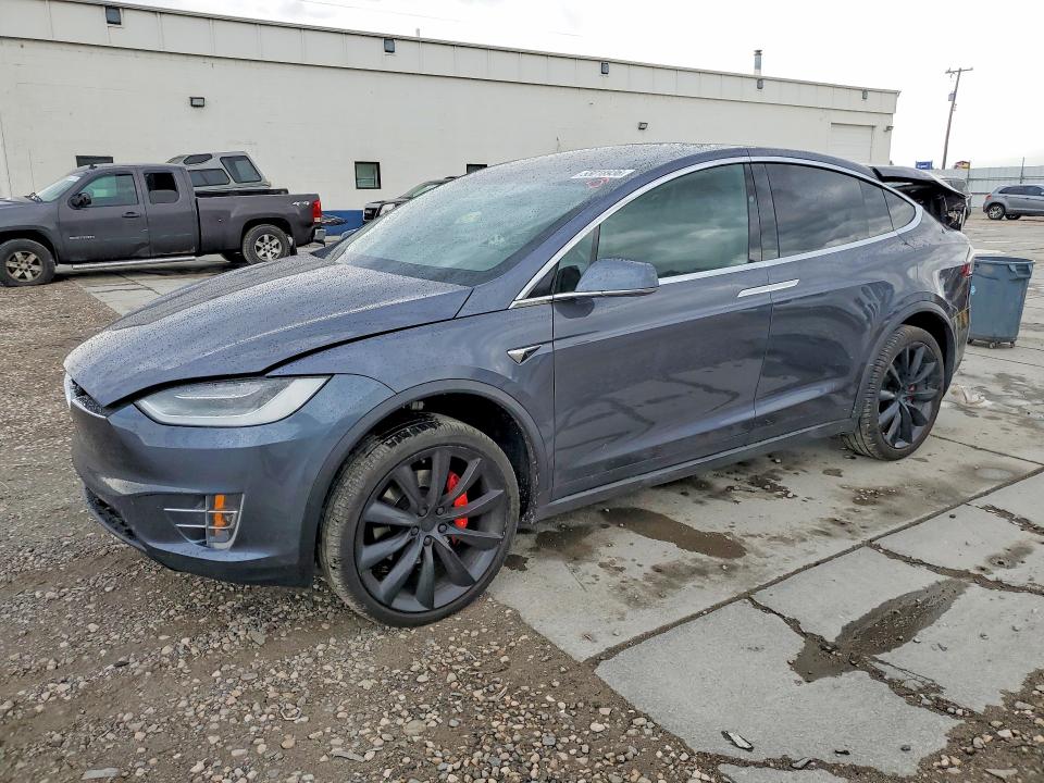 2021 Tesla Model x VIN 5YJXCAE41MF324931 COPART salvage auction — REAR END, UT - SALVAGE CERTIFICATE, sold $15,200 on 2026-07-27 (photo 1)