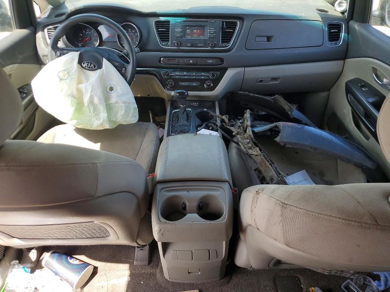 2015 Kia SEDONA VIN KNDMB5C18F6072292 COPART salvage auction — FRONT END, Ca - Salvage Certificate, sold $700 on 2026-07-10 (photo 8)