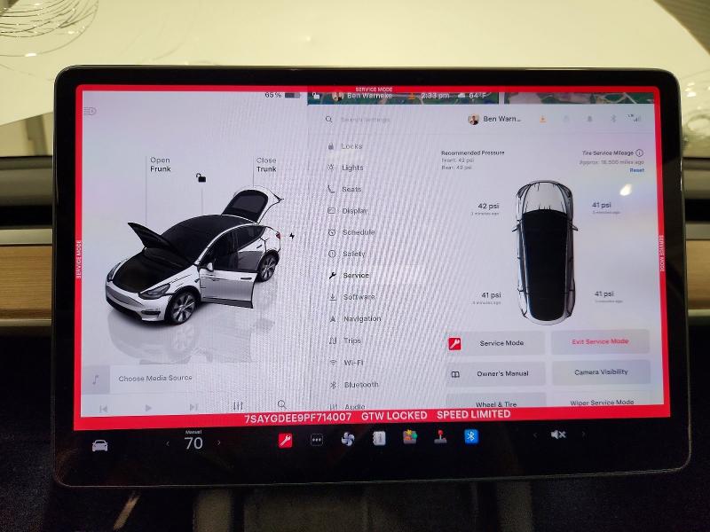 2023 Tesla VIN 7SAYGDEE9PF714007 COPART salvage auction — HAIL, Salvage Title, sold $12,000 on 2026-07-20 (photo 9)