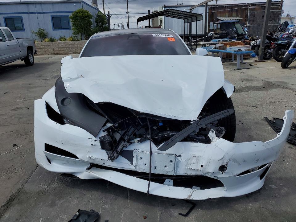 2022 Tesla Model s VIN 5YJSA1E56NF483003 COPART salvage auction — FRONT END, Ca - Salvage Certificate, sold $11,400 on 2026-07-22 (photo 5)