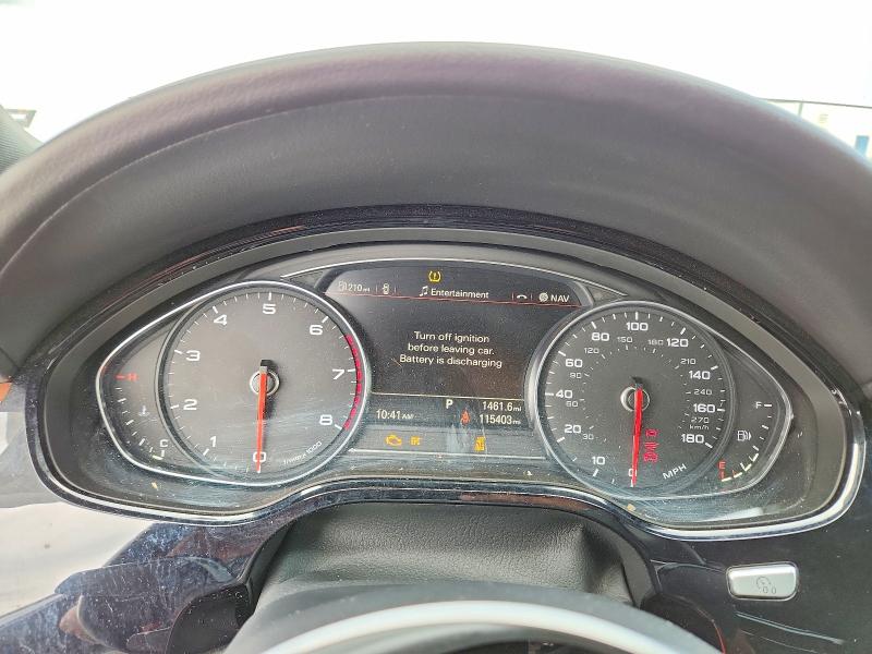 2016 Audi A8 VIN WAU34AFDXGN012300 COPART salvage auction — FRONT END, Tx - Salvage Vehicle Title, sold $1,750 on 2026-07-10 (photo 9)