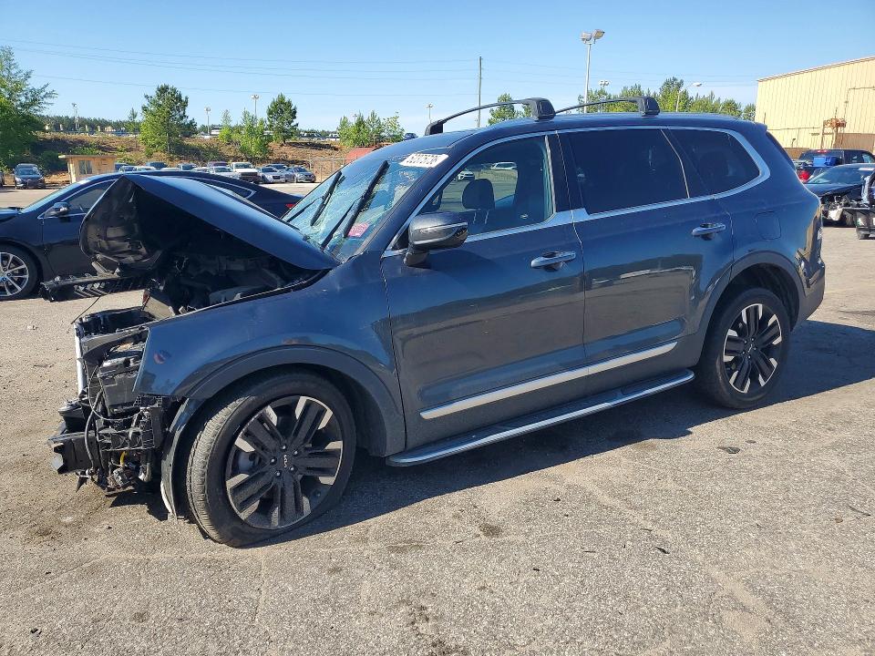 2023 Kia Telluride VIN 5XYP54GC7PG372558 COPART salvage auction — FRONT END, Sc - Cert Of Title-Salvage, sold $3,850 on 2026-07-17 (photo 1)