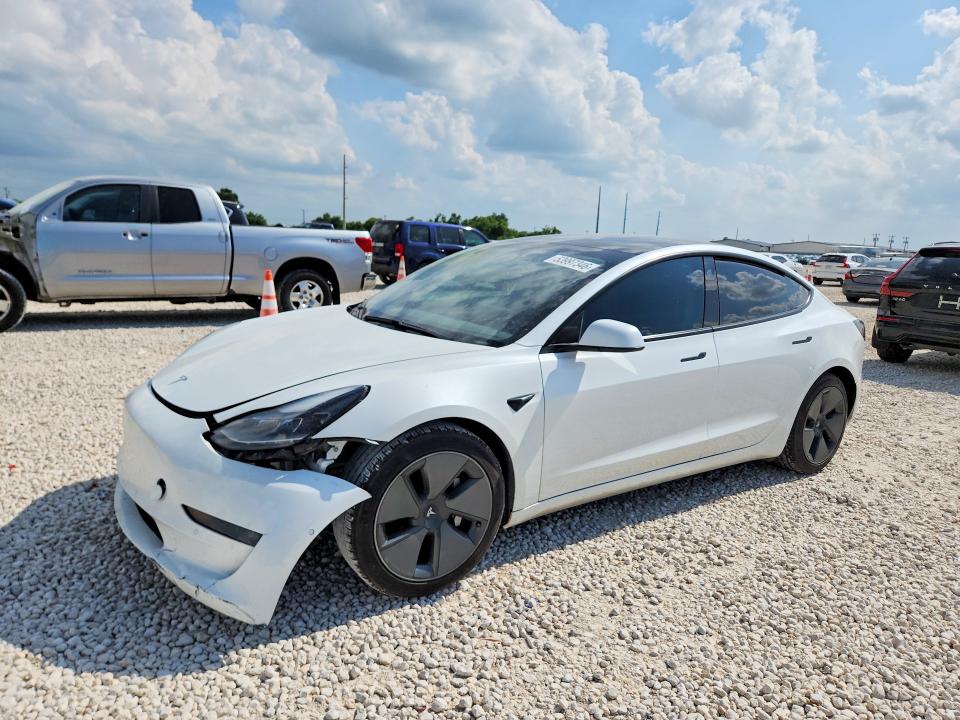2021 Tesla Model 3 VIN 5YJ3E1EA9MF002696 COPART salvage auction — FRONT END, Salvage Title, sold $9,000 on 2026-07-16 (photo 1)