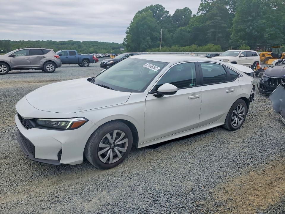 2026 Honda Civic VIN 2HGFE2F25TH558721 COPART salvage auction — REAR END, Nc - Salvage Certificate Of Title, sold $1,300 on 2026-07-30 (photo 1)