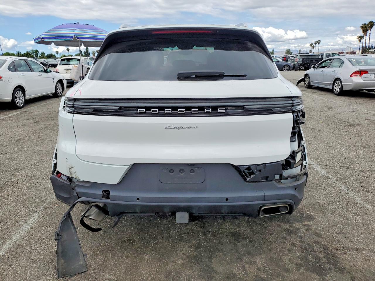 2024 Porsche Cayenne VIN WP1AA2AY3RDA02573 COPART salvage auction — Rear End, CA - SALVAGE CERTIFICATE, sold $45,500 on 2026-08-11 (photo 6)
