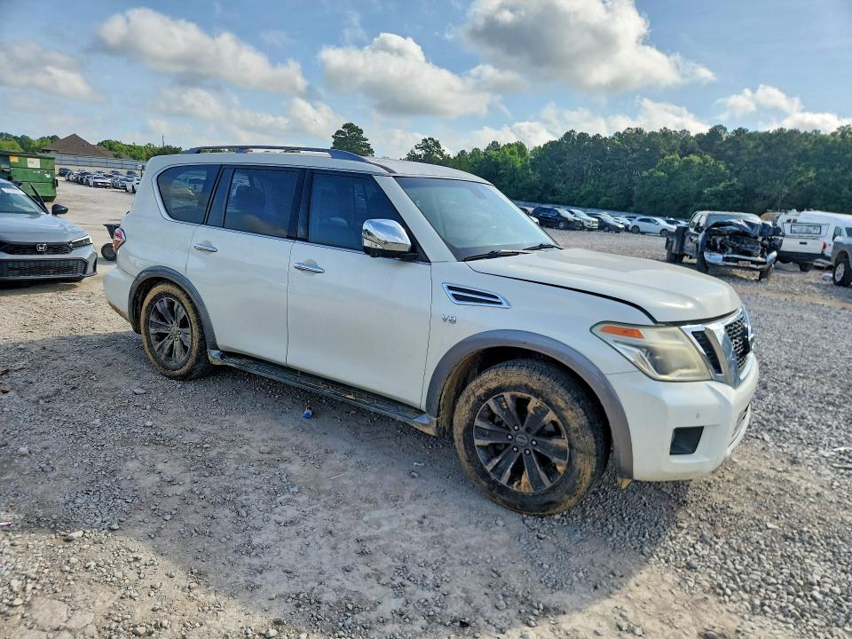 2017 Nissan Armada VIN JN8AY2NF2H9301080 COPART salvage auction — FRONT END, Ms - Cert Of Title-Salvaged, sold $2,400 on 2026-07-31 (photo 4)