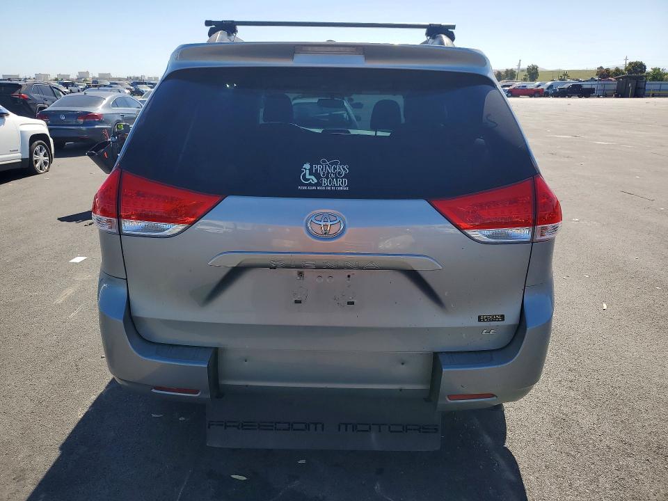 2013 Toyota Sienna VIN 5TDKK3DC5DS282857 COPART salvage auction — SIDE, Ca - Salvage Certificate, sold $5,100 on 2026-07-27 (photo 6)