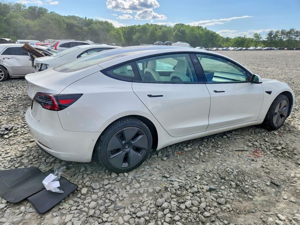 2021 Tesla Model 3 VIN 5YJ3E1EA3MF920492 COPART salvage auction — SIDE, Nj - Cert Of Title-Salvage, sold $8,400 on 2026-07-20 (photo 3)