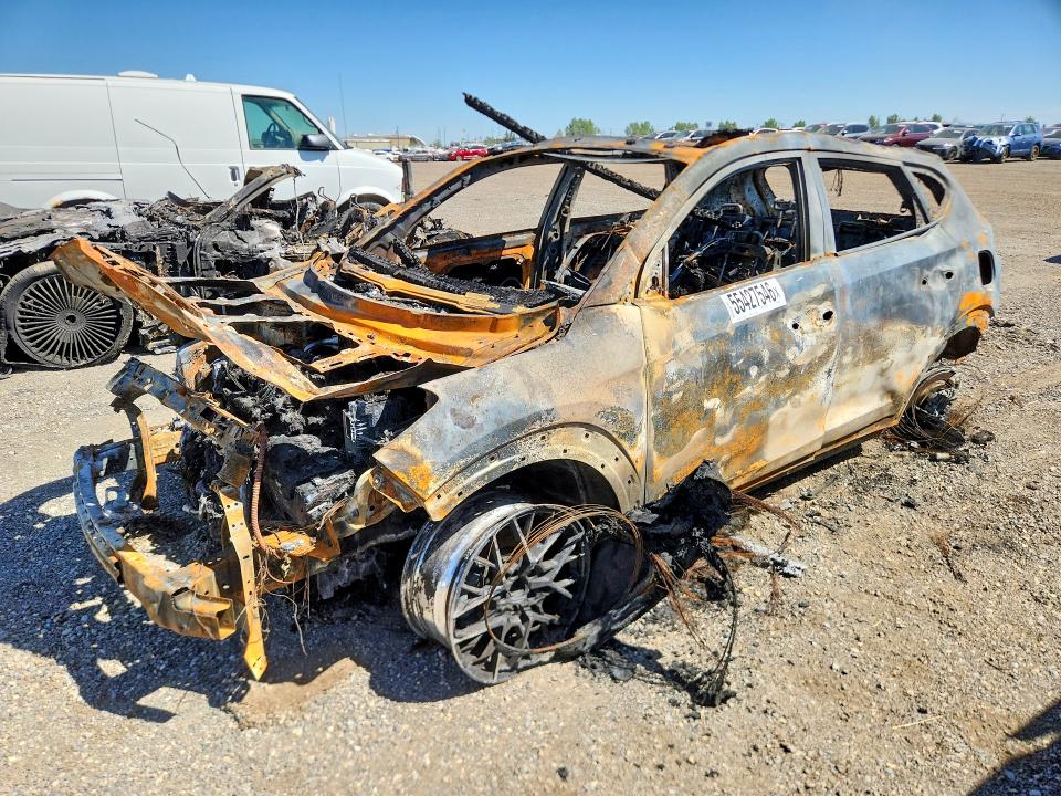 2021 Hyundai Tucson VIN KM8J3CAL3MU328335 COPART salvage auction — BURN, Ab - Bos - Nonrepairable, sold $175 on 2026-07-14 (photo 1)