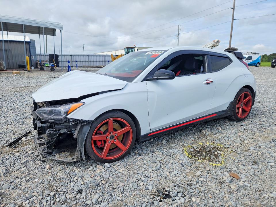 2020 Hyundai Veloster VIN KMHT36AH1LU004787 COPART salvage auction — FRONT END, Ga - Cert Of Title-Salvage, sold $2,000 on 2026-07-14 (photo 1)