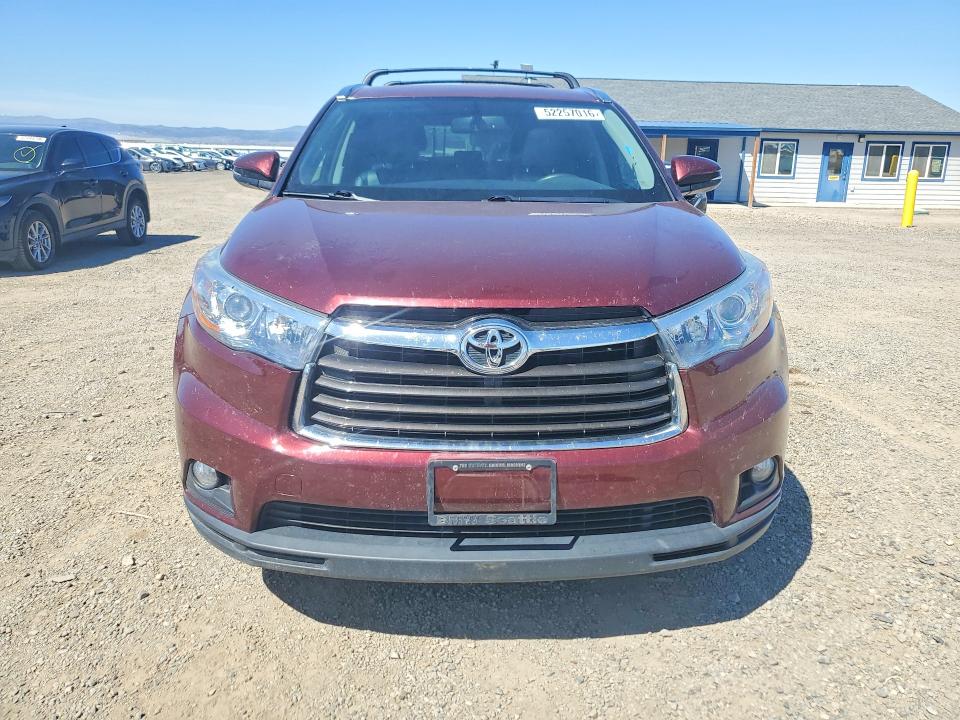 2015 Toyota Highlander VIN 5TDJKRFH6FS182583 COPART salvage auction — REAR END, Mt - Salvage Certificate Of A Vehic, sold $7,000 on 2026-07-14 (photo 5)