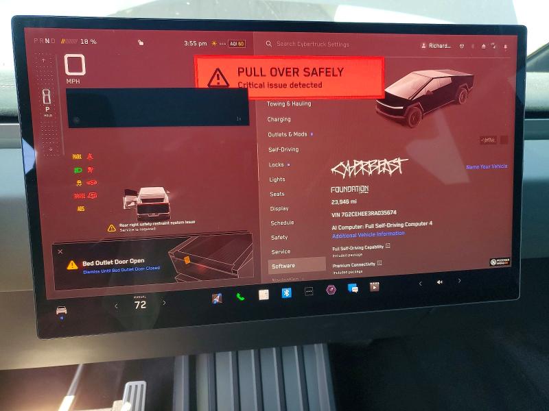 2024 Tesla VIN 7G2CEHEE3RA035674 COPART salvage auction — REAR END, Ca - Salvage Certificate, sold $31,750 on 2026-07-14 (photo 9)