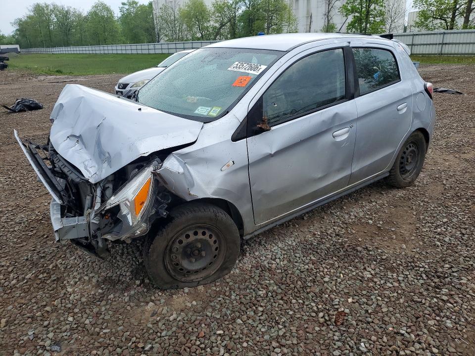 2021 Mitsubishi Mirage VIN ML32AUHJ5MH009393 COPART salvage auction — FRONT END, Ny - Mv-907A Salvage Certificate, sold $575 on 2026-07-08 (photo 1)