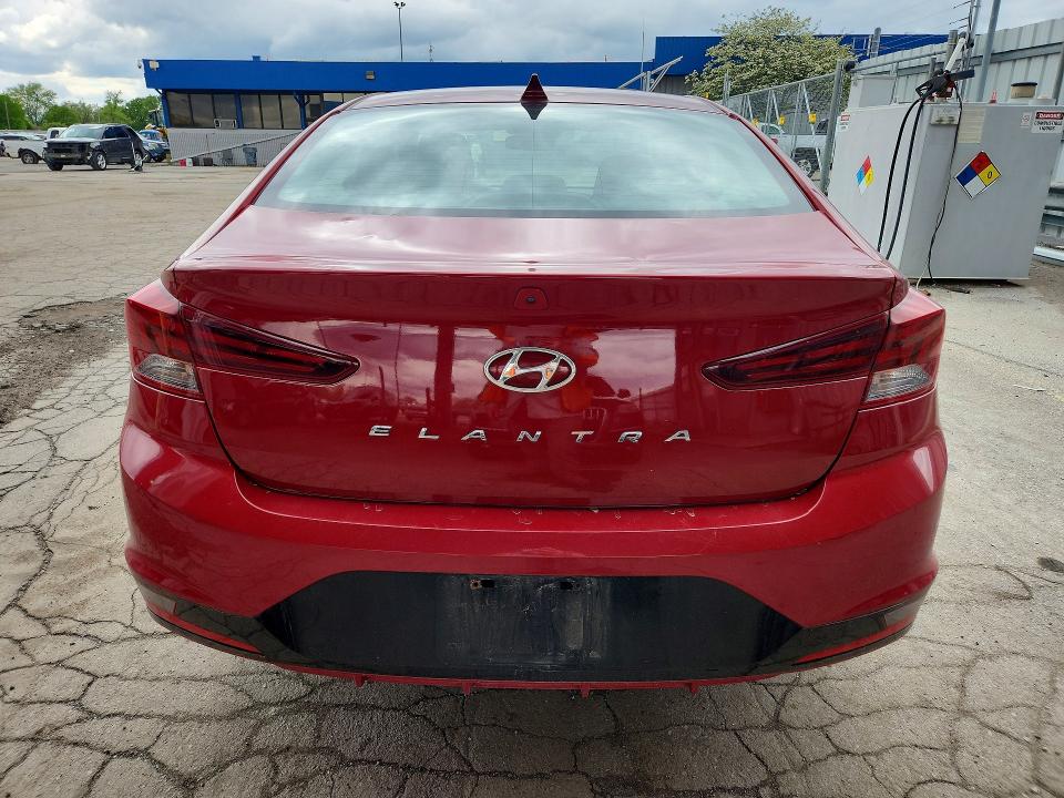 2020 Hyundai Elantra VIN KMHD84LF7LU022345 COPART salvage auction — HAIL, In - Cert Of Title-Salvage Title, sold $3,600 on 2026-07-20 (photo 6)