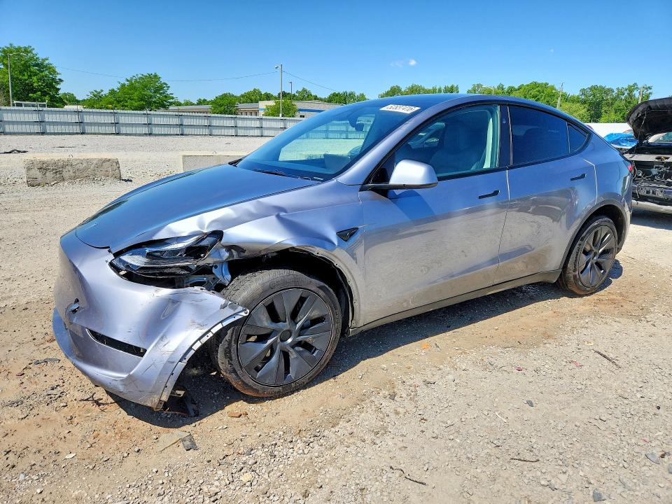 2025 Tesla Model y VIN 7SAYGDEE5SA359052 COPART salvage auction — FRONT END, Ky - Cert Of Title-Salvage Water, sold $14,300 on 2026-07-16 (photo 1)