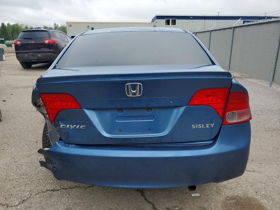 2008 Honda Civic VIN 2HGFA16488H026619 COPART salvage auction — REAR END, On - Permit Salvage, sold $200 on 2026-07-02 (photo 6)