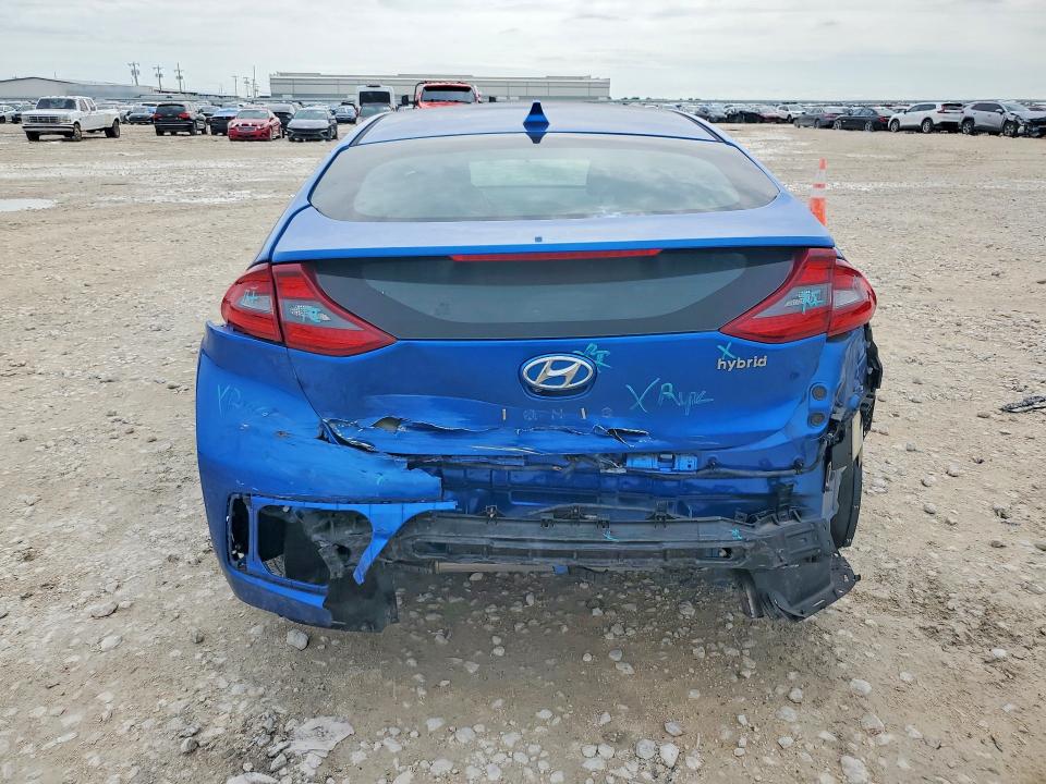 2018 Hyundai Ioniq VIN KMHC75LC8JU074865 COPART salvage auction — REAR END, Tx - Salvage Vehicle Title, sold $80 on 2026-07-23 (photo 6)