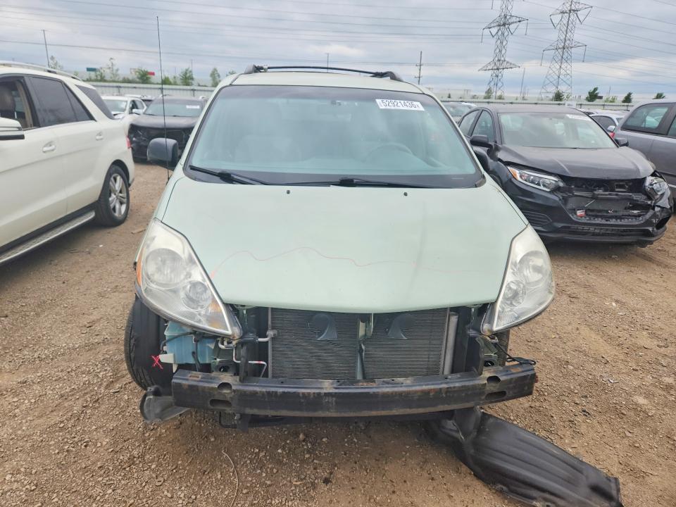 2009 Toyota Sienna VIN 5TDZK23C69S250260 COPART salvage auction — FRONT END, Il - Salvage Certificate, sold $850 on 2026-07-14 (photo 5)