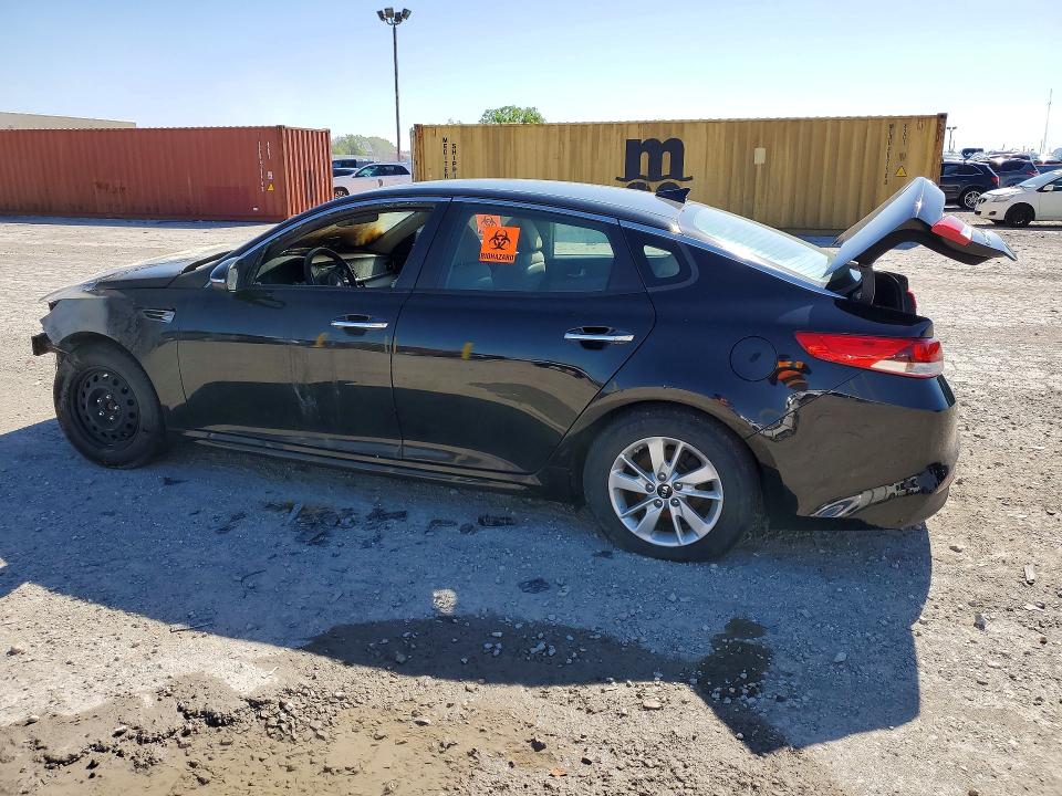 2016 Kia Optima VIN 5XXGT4L38GG109981 COPART salvage auction — Burn Engine, In - Cert Of Title-Salvage Title, sold $250 on 2026-07-07 (photo 2)