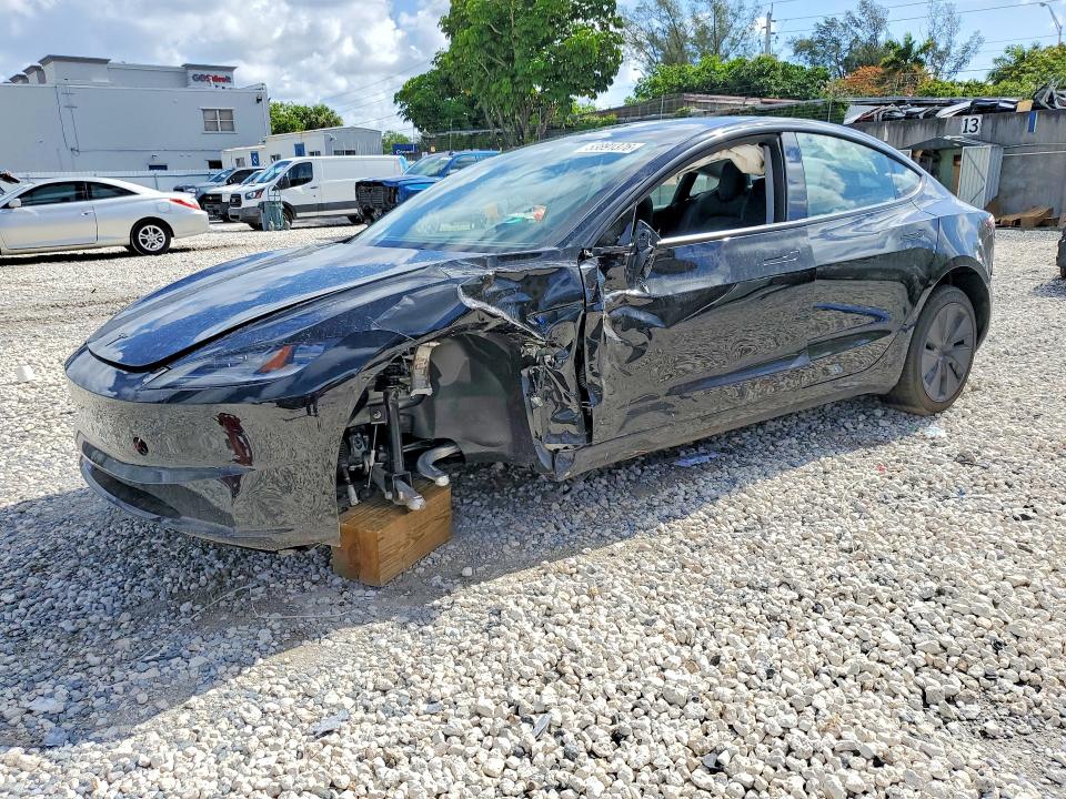 2026 Tesla VIN 5YJ3E1EA7TF167452 COPART salvage auction — FRONT END, FL - CERT OF TITLE SLVG REBUILDABLE, sold $9,500 on 2026-07-28 (photo 1)