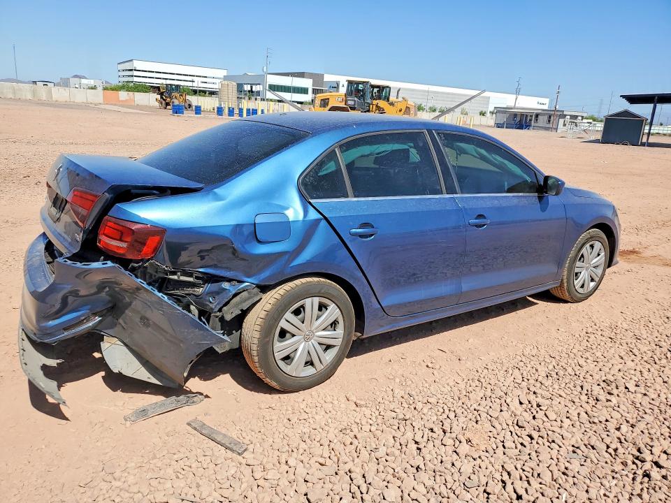2017 Volkswagen VIN 3VW2B7AJ4HM308068 COPART salvage auction — REAR END, Az - Cert Of Title - Salvage, sold $3,100 on 2026-07-09 (photo 3)
