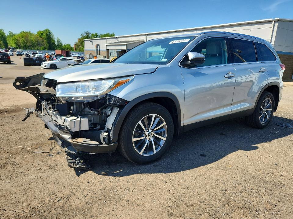 2019 Toyota VIN 5TDJZRFH8KS723459 COPART salvage auction — FRONT END, Ct - Cert Of Title-Salvage, sold $8,400 on 2026-07-02 (photo 1)