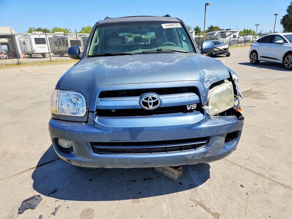 2005 Toyota Sequoia VIN 5TDZT34A65S258238 COPART salvage auction — FRONT END, Ca - Salvage Certificate, sold $1,000 on 2026-07-13 (photo 5)