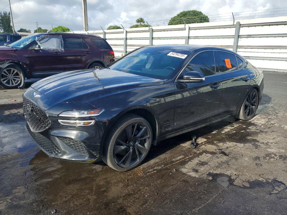 2023 Genesis G70 VIN KMTG34TA6PU121850 COPART salvage auction — SIDE, Fl - Cert Of Title Slvg Rebuildable, sold $4,100 on 2026-08-03 (photo 1)