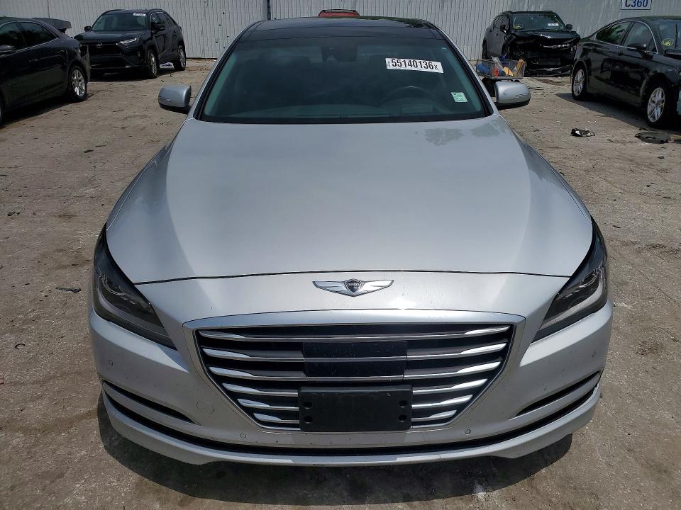 2015 Hyundai Genesis VIN KMHGN4JE9FU091879 COPART salvage auction — FRONT END, Mo - Salvage Certificate Of Title, sold $4,250 on 2026-07-24 (photo 5)