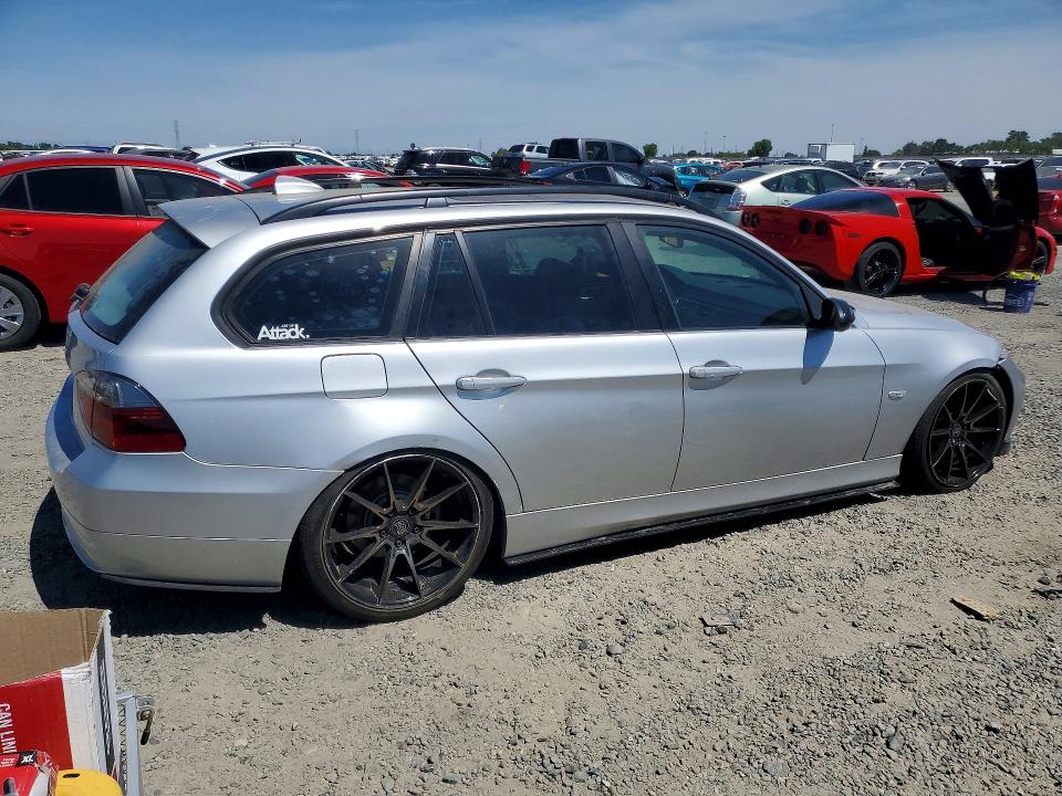 2008 BMW 3er VIN WBAVS13518FX16943 COPART salvage auction — REAR END, Ca - Salvage Certificate, sold $350 on 2026-07-02 (photo 3)