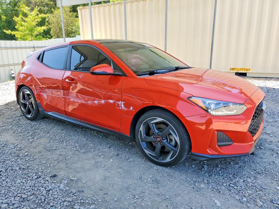 2019 Hyundai Veloster VIN KMHTH6AB9KU013104 COPART salvage auction — SIDE, Ga - Cert Of Title-Salvage, sold $3,800 on 2026-07-14 (photo 4)