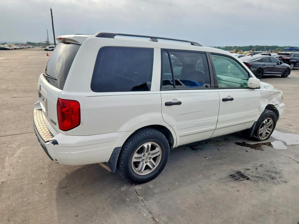 2005 Honda Pilot VIN 5FNYF18625B027645 COPART salvage auction — FRONT END, TX - SALVAGE VEHICLE TITLE (P), sold $525 on 2026-07-02 (photo 3)