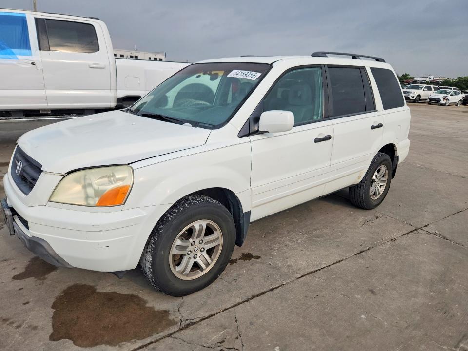 2005 Honda Pilot VIN 5FNYF18625B027645 COPART salvage auction — FRONT END, TX - SALVAGE VEHICLE TITLE (P), sold $525 on 2026-07-02 (photo 1)