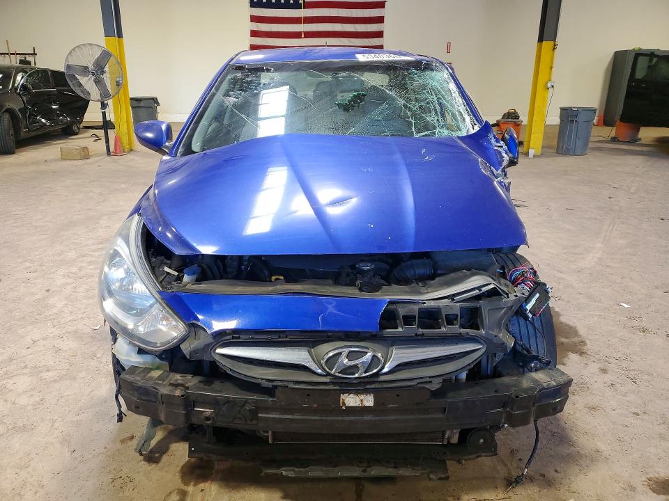 2013 Hyundai Accent VIN KMHCU4AE3DU581507 COPART salvage auction — FRONT END, Pa - Certificate Of Salvage, sold $400 on 2026-07-15 (photo 5)