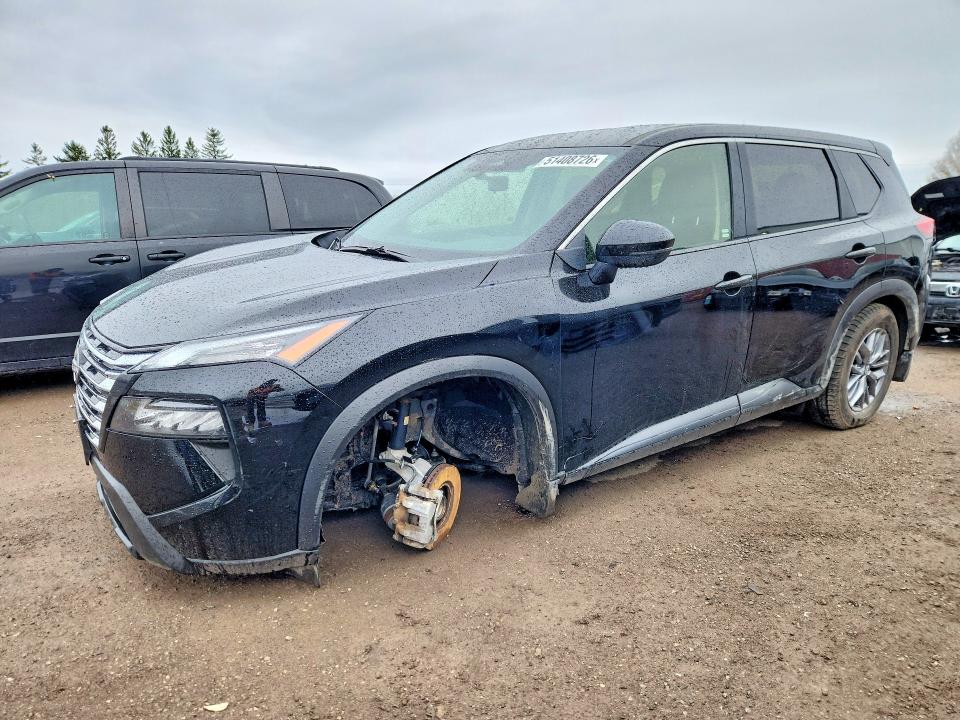 2025 Nissan Rogue VIN JN8BT3AB2SW413625 COPART salvage auction — SIDE, ON - PERMIT NO BRAND - UNFIT, sold $12,700 on 2026-07-07 (photo 1)