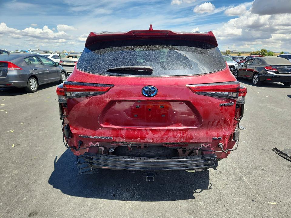 2023 Toyota Highlander VIN 5TDKBRCH4PS120464 COPART salvage auction — REAR END, Ca - Salvage Certificate, sold $21,500 on 2026-07-08 (photo 6)