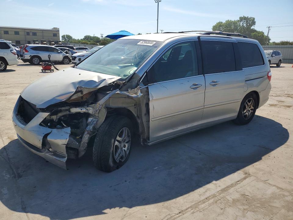 2007 Honda Odyssey VIN 5FNRL38487B420530 COPART salvage auction — FRONT END, TX - SALVAGE VEHICLE TITLE, sold $375 on 2026-07-09 (photo 1)