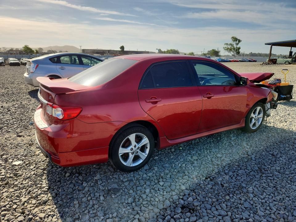 2013 Toyota Corolla VIN 5YFBU4EE1DP184840 COPART salvage auction — FRONT END, Ca - Salvage Certificate, sold $650 on 2026-07-13 (photo 3)