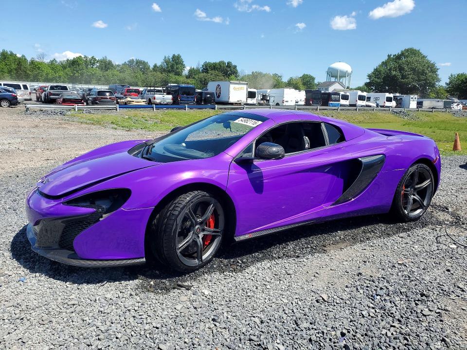 2016 Mclaren VIN SBM11FAA8GW005912 COPART salvage auction — VANDALISM, Nj - Cert Of Title-Salvage, sold $18,400 on 2026-07-24 (photo 1)