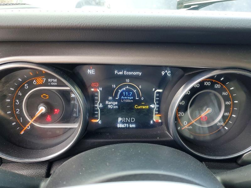 2020 Jeep Wrangler unlimited VIN 1C4HJXEN4LW259136 COPART salvage auction — FRONT END, On - Permit Salvage, sold $11,000 on 2026-07-02 (photo 9)
