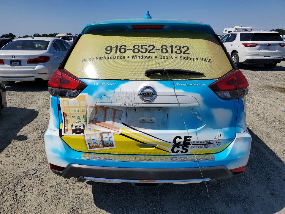 2017 Nissan Rogue VIN JN8AT2MT8HW138393 COPART salvage auction — FRONT END, Ca - Salvage Certificate, sold $900 on 2026-07-09 (photo 6)